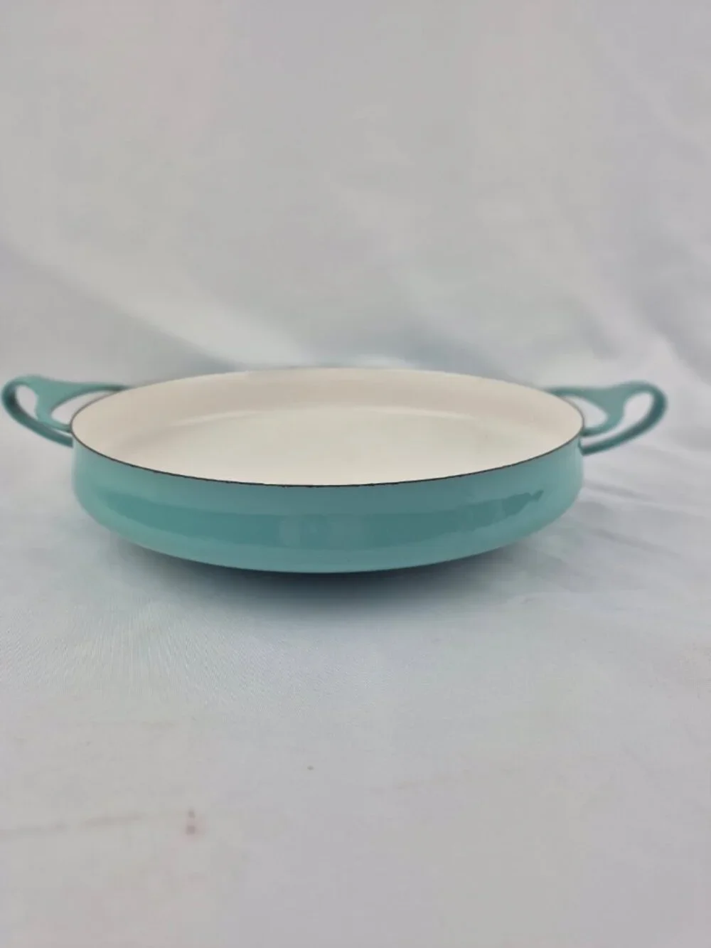 Turquoise Dansk Paella Pan with Four Ducks Logo 1950 Kobenstyle Jens Quistgaard